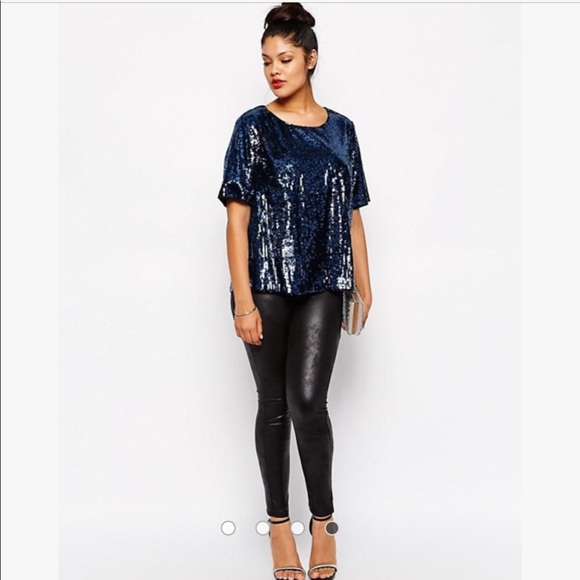 curve sequin top